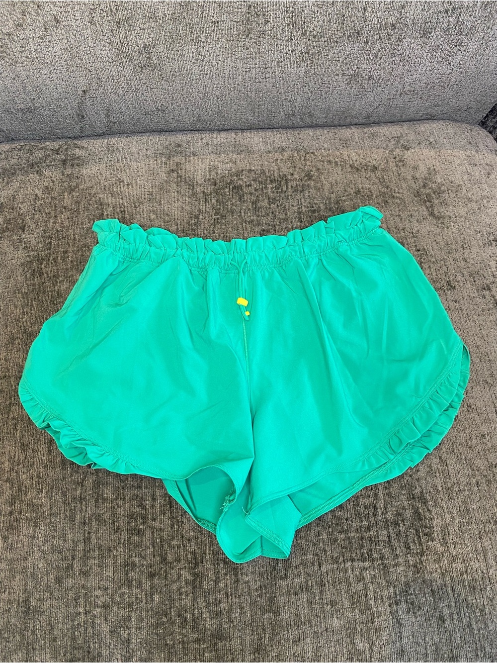 aerie Teal Ruffle-Waist Athletic Shorts